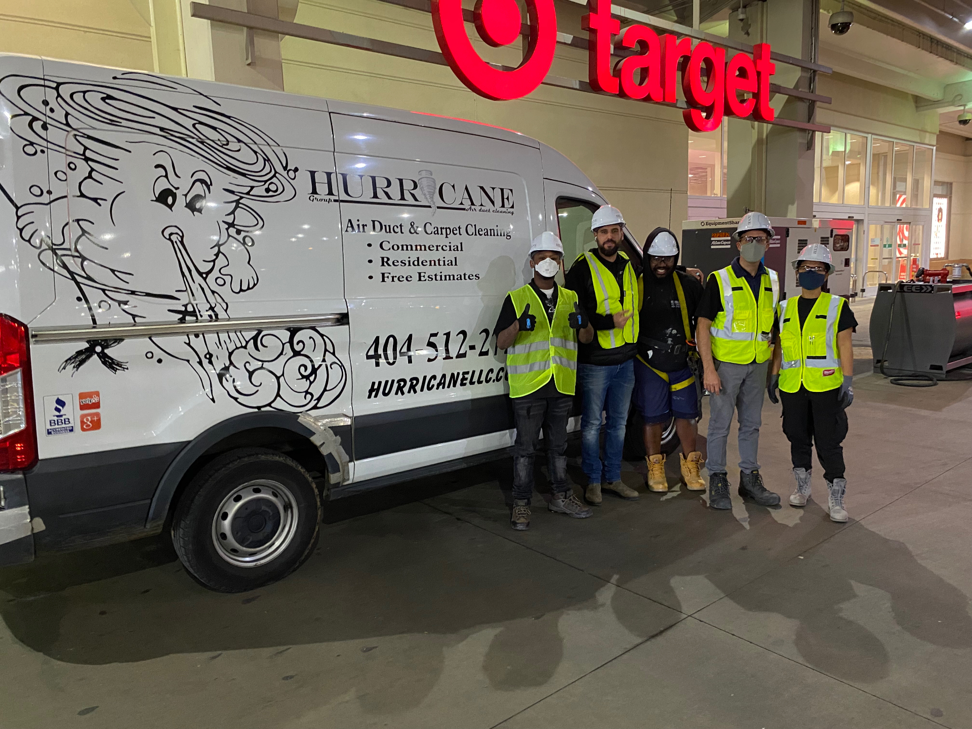 Hurricane crew at Target — project completion